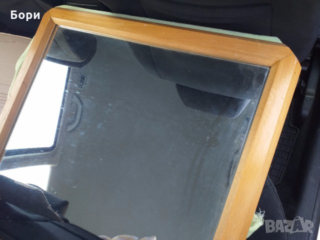 Ново огледало в дървена рамка 65/65/2см, снимка 4 - Огледала - 27628006