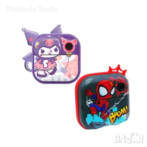 Детска камера с фотопечат Mercado Trade, Две камери, 48 MP, 2.5K UHD, 3 игри