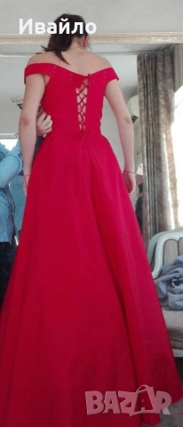 Бална рокля в червен цвят, снимка 7 - Рокли - 53154373