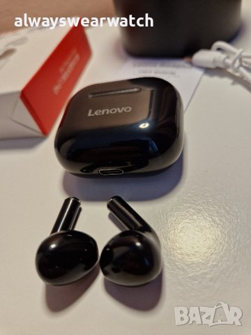 Lenovo LP40 TWS - безжични слушалки Леново, снимка 3 - Bluetooth слушалки - 44001315