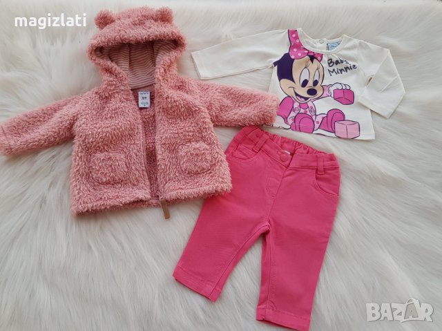 Дънки и нова блуза  0-3 месеца, снимка 3 - Комплекти за бебе - 28706438