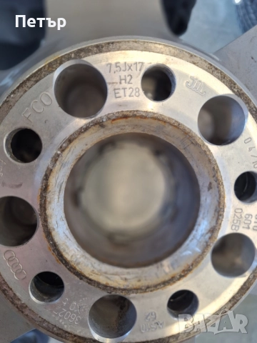 ОРИГИНАЛНИ АЛУМИНИЕВИ ДЖАНТИ ЗА AУДИ -5Х112Х66.6-17цола, снимка 6 - Гуми и джанти - 52163016