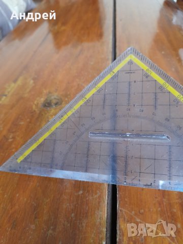 Стар триъгълник,транспортир , снимка 3 - Други ценни предмети - 32622742
