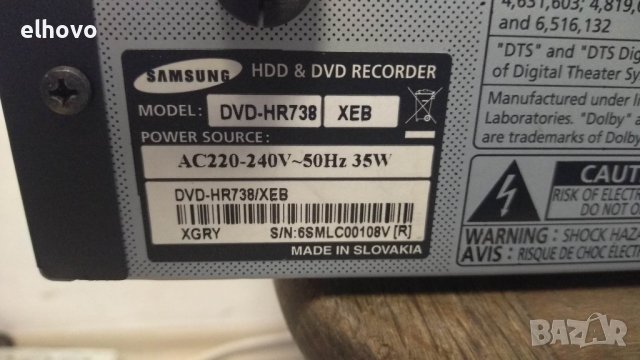 DVD Samsung HR738, снимка 5 - Плейъри, домашно кино, прожектори - 39280826