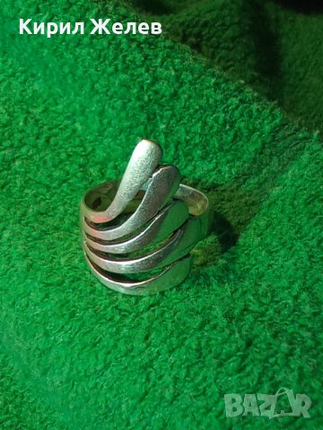 КРАСИВ ВИНТИДЖ СРЕБЪРЕН АРТ ПРЪСТЕН СРЕБРО 925 РЪЧНА МАЙСТОРСКА ИЗРАБОТКА 27330, снимка 4 - Пръстени - 36870759
