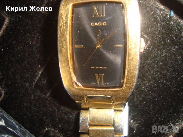 CASIO ОРИГИНАЛЕН ПОЗЛАТЕН ЯПОНСКИ ЧАСОВНИК РАБОТЕЩ с ОРИГИНАЛНАТА ВЕРИЖКА КАСИО и ЛУКС КУТИЯ 22351, снимка 13 - Мъжки - 32912112