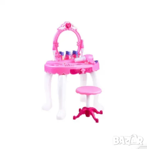 Тоалетка със столче за деца с 15 аксесоара, снимка 2 - Образователни игри - 47979364
