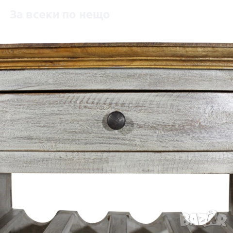 Стойка за вино, масивна регенерирана дървесина, 55х23х85 см Код P1078, снимка 3 - Други - 51437256
