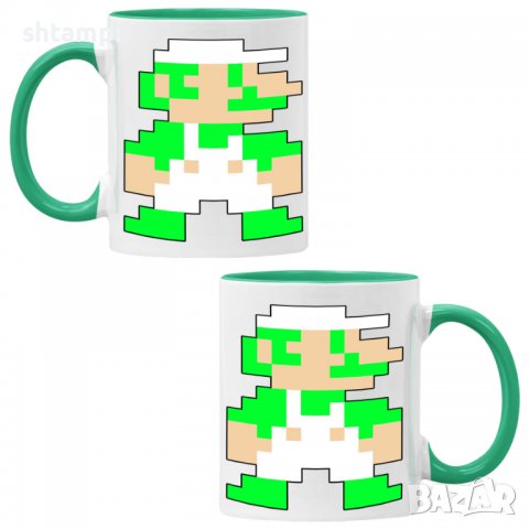 Чаша Super Mario Luigi 8-b,Керамична Чаша, Кафе Чай, Игра,Изненада,Подарък,Повод,Празник,Рожден Ден, снимка 2 - Чаши - 38508204