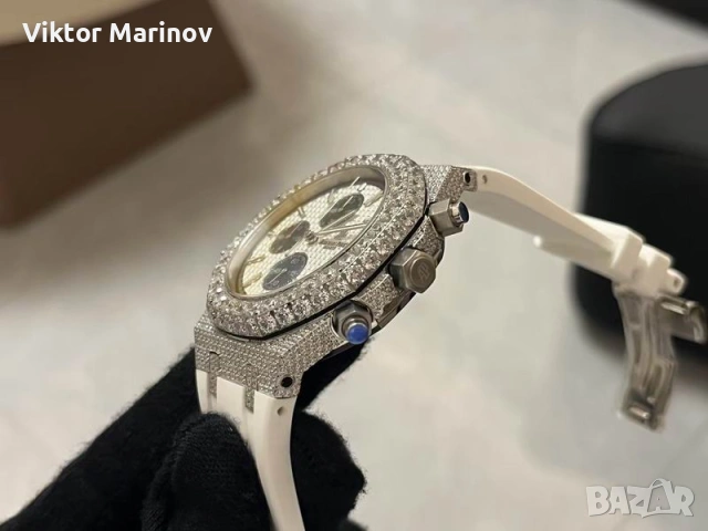 Audemars Piguet Royal Oak Chronograph – Висок клас реплика, Quartz, Диамантен безел, снимка 2 - Луксозни - 53489227