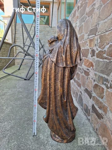 Скулптура Мадоната и младенеца , снимка 3 - Антикварни и старинни предмети - 50104073