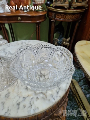 Страхотна антикварна колекционерска немска кристална бомбониера , снимка 5 - Антикварни и старинни предмети - 51008999