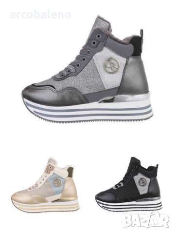 Дамски зимни топли боти с връзки, 3цвята 