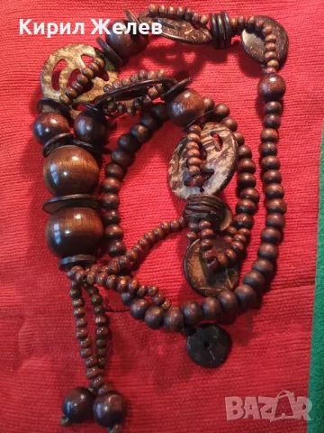 ЕТНО - АРТ СТИЛ ХЕНД МЕЙД ОГЪРЛИЦА от КОКОСОВ ОРЕХ и ДЪРВО 31557, снимка 12 - Колиета, медальони, синджири - 47219363