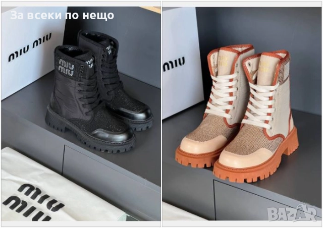 Miu Miu Дамски Боти Миу Миу - Налични Различни Цветове Код E1129, снимка 3 - Дамски боти - 52658317