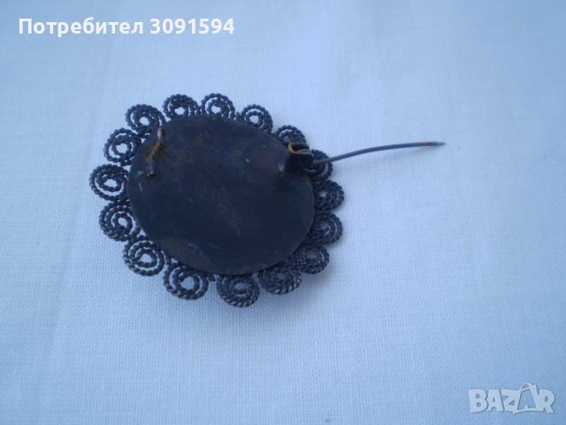 филигранна Антикварна брошка, снимка 5 - Антикварни и старинни предмети - 37147817