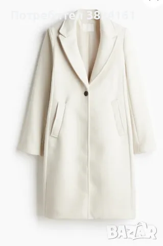 Бяло палто H&M, снимка 3 - Якета - 49058060