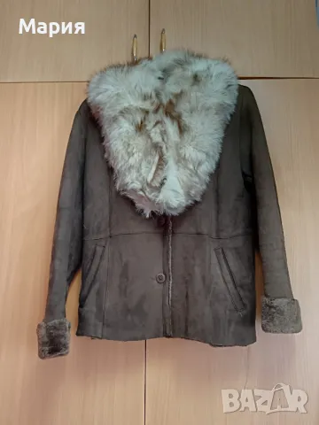 Продавам кожух от естествена агнешка кожа с яка от естествен косъм от каскада Лисица и шапка , снимка 5 - Палта, манта - 48308767