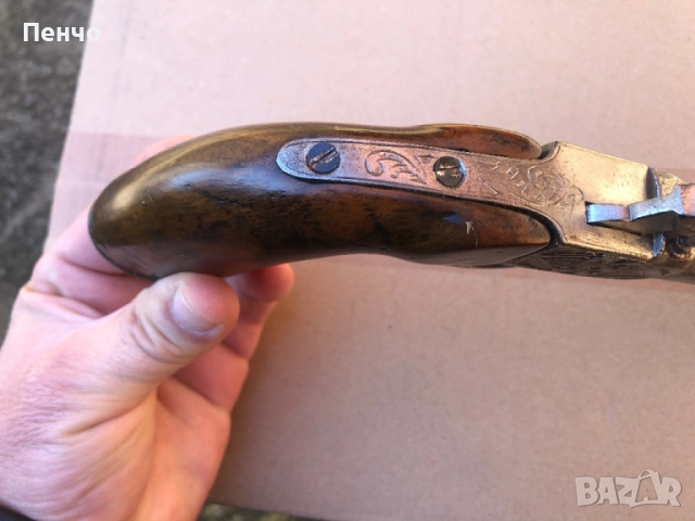 старинен капсулен пистолет, снимка 9 - Антикварни и старинни предмети - 45249870