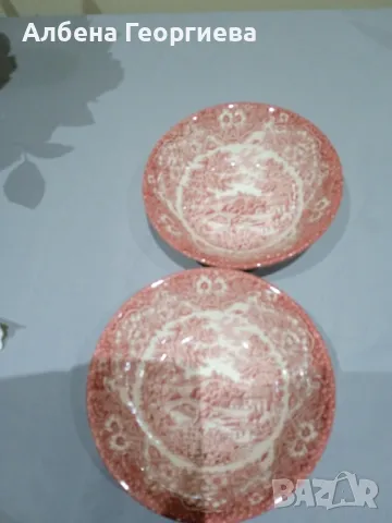 Английски розов порцелан -22 части, снимка 9 - Сервизи - 48332559