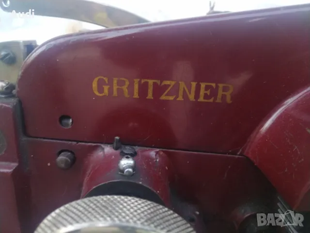GRITZNER двойна машина за ръчно управление. Старинна, масивна за професионална употреба! Много масив, снимка 11 - Шевни машини - 49935401