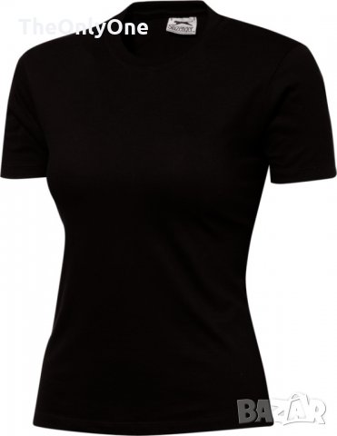 Дамска тениска с къс ръкав Slazenger, черна размер М