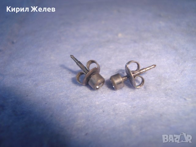 СТАРИ СРЕБЪРНИ ОБЕЦИ ОКСИДИРАНИ с МИНИАТЮРНИ КРИСТАЛИ РЕТРО КЛАСИК МОДЕЛ 27211, снимка 8 - Антикварни и старинни предмети - 36867720