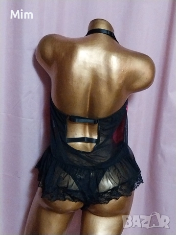 3XL Еротично боди от сатен и дантела , снимка 4 - Бельо - 52634564