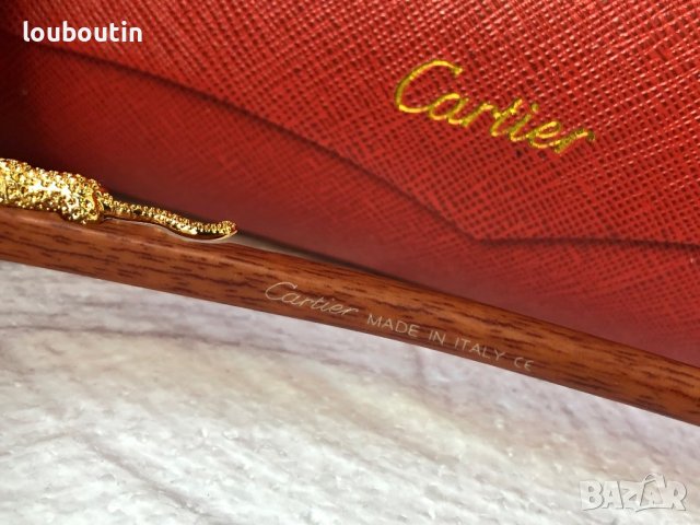 Cartier висок клас слънчеви очила Мъжки Дамски слънчеви с дървени дръжки, снимка 14 - Слънчеви и диоптрични очила - 40531947