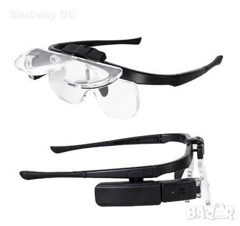 Лупа за глава с лед осветление очила за четене шиене бродиране плетене Led spectacle magnifier751635, снимка 8 - Други инструменти - 37712002