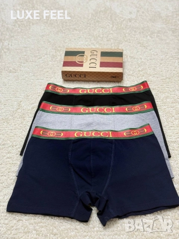 Мъжки Памучни Боксерки - 3бр в Кутия⚜️ Lacoste Boss Hermes , снимка 8 - Бельо - 52819952