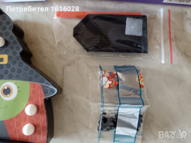 Светеща лампа - Диаментен гоблен Хелуин., снимка 6 - Настолни лампи - 43563265