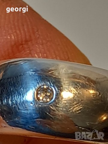 Сребърен пръстен с камък, снимка 2 - Пръстени - 39075098