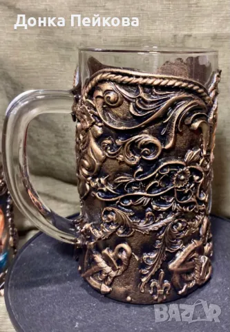 Ръчна изработка халба за бира 500 мл, снимка 6 - Чаши - 48885664