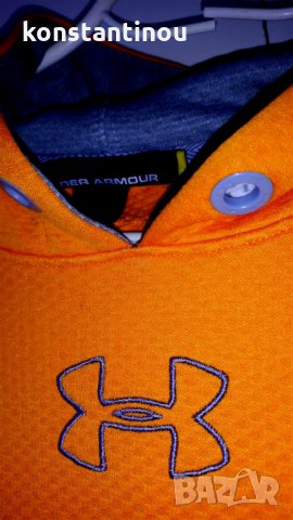 Оригинален спортен суитчер Under armour / Orange, снимка 2 - Суичъри - 28524429