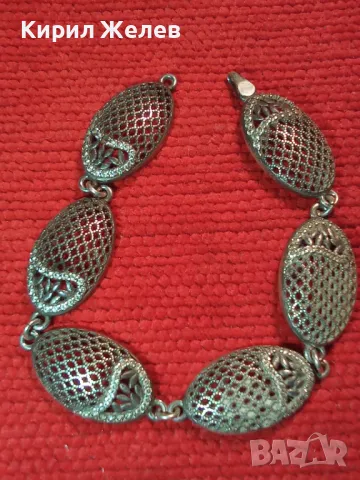 СТИЛНА АЖУРНА СРЕБЪРНА ГРИВНА СРЕБРО 925 с ИСКРЯЩИ ЦИРКОНИ и НУЖДА от НОВА ЗАКОПЧАЛКА 26444, снимка 12 - Гривни - 46419895