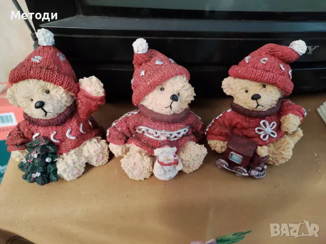 Коледни керамични мечета играчки