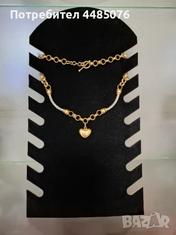 ЗЛАТНО КОЛИЕ МОДЕЛ СЕВГИ , снимка 2 - Колиета, медальони, синджири - 50455879