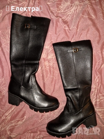 Стилни, топли дамски ботуши 44 размер