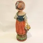 Ръчно рисувана статуетка на селска девойка, снимка 4