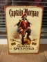 Метална табела ром Captain Morgan сабя кораб алкохол бъчва спиртна напитка, снимка 1
