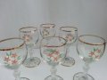 ретро кристални чаши на столче, снимка 2