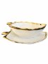 ⭐ Комплект купичка и чинийка под формата на листо, снимка 1 - Чинии - 43090798