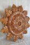 Дърворезба, розета (слънце) за таван, снимка 2