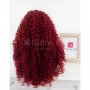 Kъдрава червена лейс фронт перука Барбара, снимка 3