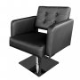 Елегантен фризьорски стол с копчета NRP620 - черен, снимка 1