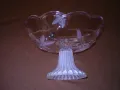  Купа бонбониера овална кристало двуцветно стъкло , снимка 2
