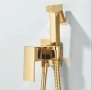 Интимен, златен хигиенен душ за вграждане квадратен злато, снимка 4