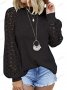 Дамски лек пуловер с дълги ръкави и дантелено деколте, 5цвята - 023, снимка 3
