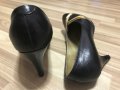 Елегантни обувки със Златна декорация Естествена кожа Официални обувки на ток, снимка 3